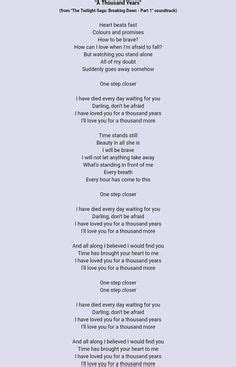 thousand years lyrics|thousand years lyrics full song.